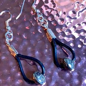 Teardrop Cord Earrings.